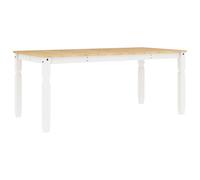 vidaXL Dining Table Kitchen Table Dining Room Table White Solid Wood Pine