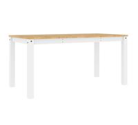 vidaXL Dining Table Kitchen Table Dining Room Table White Solid Wood Pine