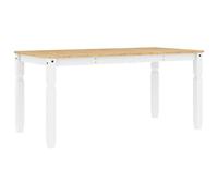 vidaXL Dining Table Kitchen Table Dining Room Table White Solid Wood Pine