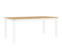 vidaXL Dining Table Kitchen Table Dining Room Table White Solid Wood Pine
