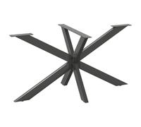 vidaXL Dining Table Leg Spider Shape Anthracite 150x78x(72-73) cm Steel