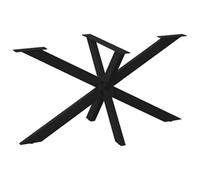 (black, 150 x 78 x (72-73) cm) vidaXL Dining Table Legs Spider Shape Desk Legs Furniture Legs 2 pcs Steel