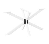 vidaXL Dining Table Leg Spider Shape White 120x68x(72-73) cm Steel