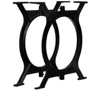 Vidaxl Dining Table Legs 2 Pcs O-Frame Cast Iron Dining Table Legs