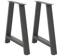 vidaXL Dining Table Legs A-Shaped 2 pcs Anthracite 70x(72-73) cm Steel