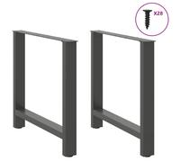 Dining Table Legs Anthracite 2 pcs 70x(72-73) cm Steel