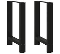 vidaXL Dining Table Legs Black 2 pcs 60x(72-73) cm Steel