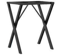 vidaXL Dining Table Legs X-Frame Desk Legs DIY Metal Furniture Legs Steel
