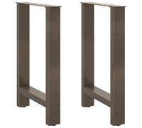 vidaXL Dining Table Legs Natural Steel 2 pcs 50x(72-73) cm Steel