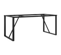 vidaXL Dining Table Legs O-Frame 160x80x73 cm Steel, Black