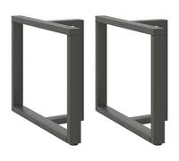 vidaXL Dining Table Legs T-Shaped 2 pcs Anthracite 90x35x(72-73) cm Steel