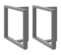 vidaXL Dining Table Legs T-Shaped 2 pcs Black 100x35x(72-73) cm Steel