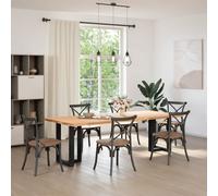 vidaXL Dining Table Legs T-Shaped 2 pcs Black 50x35x(72-73) cm Steel