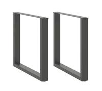 (anthracite, 90 x (72-73) cm) vidaXL Coffee Table Legs Desk Legs Furniture Legs Bar Stand DIY U-Shaped Steel
