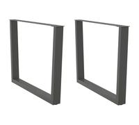 vidaXL Dining Table Legs V-Shape 2 pcs Anthracite 100x(72-73.3) cm Steel