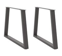 vidaXL Dining Table Legs V-Shape 2 pcs Anthracite 100x(72-73.3) cm Steel