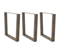 vidaXL Dining Table Legs V-Shape 3 pcs Natural Steel 80x(72-73.3) cm Steel
