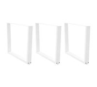 vidaXL Dining Table Legs V-Shape 3 pcs White 100x(72-73.3) cm Steel