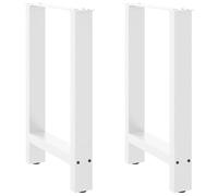 Dining Table Legs White 2 pcs 50x(72-73) cm Steel