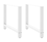 vidaXL Dining Table Legs White 2 pcs 90x(72-73) cm Steel