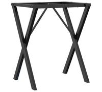 vidaXL Dining Table Legs X-Frame Desk Legs DIY Metal Furniture Legs Steel