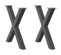 Dining Table Legs X-Shaped Desk Legs Kitchen Metal Furniture Legs Steel vidaXL