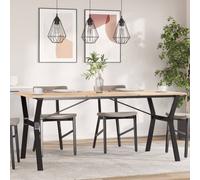 vidaXL Dining Table Legs Y-Frame Desk Legs DIY Metal Furniture Legs Steel