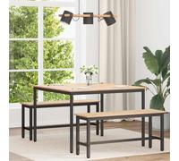 vidaXL Dining Table Natural 110 x 110 x 75 cm Solid Pine Wood