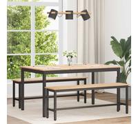 vidaXL Dining Table Natural 150 x 90 x 75 cm Solid Pine Wood