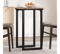 vidaXL Dining Table Kitchen Dinner Table O-Frame Solid Wood Pine and Steel