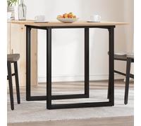 vidaXL Dining Table Kitchen Dinner Table O-Frame Solid Wood Pine and Steel