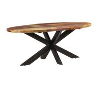 Vidaxl Dining Table Oval 200X100X75 Cm Solid Reclaimed Wood