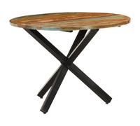 vidaXL Dining Table Round 100x100x75 cm Solid Reclaimed Wood