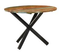 vidaXL Dining Table Round 100x100x75 cm Solid Reclaimed Wood