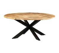 vidaXL Dining Table Round 175x75 cm Rough Mango Wood