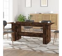 vidaXL Dining Table Kitchen Side Table Dinner Table Smoked Oak Engineered Wood