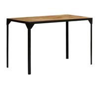 vidaXL Dining Table Solid Rough Mange Wood and Steel 120 cm UK HOT