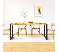 vidaXL Dining Table Solid Rough Mango Wood 180 cm