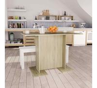 vidaXL Dining Table Sonoma Oak 110x60x75 cm Engineered Wood UK