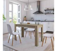 Dining Table Sonoma Oak 120x60x76 cm Chipboard