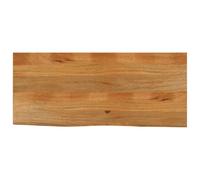 vidaXL Dining Table Top - Solid Mango Wood, Live Edge, 140 x 60 x 3.8 cm, Oak Finish - Replacement Board for Dining Table, Suitable for Living Room/Commercial Spaces