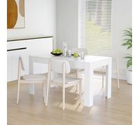 vidaXL Dining Table White 140x74.5x76 cm Engineered Wood