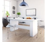 Dining Table White 180x90x76 cm Chipboard