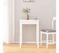 vidaXL Dining Table White 55x55x75 cm Solid Wood Pine UK