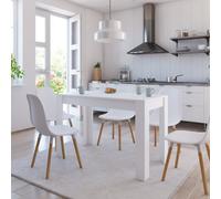 Dining Table White 120x60x76 cm Chipboard