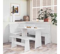 Vidaxl Dining Table With Bench Reine Honey Brown Solid Wood Pine