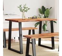 vidaXL Dining Table with Live Edge 110x70x75 cm Solid Wood Acacia