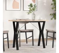 vidaXL Dining Table Y-Frame 100x50x75.5 cm Solid Wood Pine and Steel