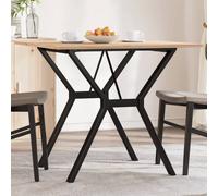 vidaXL Dining Table Y-Frame 90x90x75 cm Solid Wood Pine and Steel