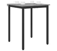 vidaXL Dining Tables 60 x 60 x 75 cm METAL, Modern Dining Table, Stylish Indoor Furniture, Durable Metal Frame, Engineered Wood, Easy To Clean Square Leg Design
